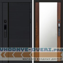 Входная дверь  Smart (Смарт) Black Line Зеркало 27 дуб